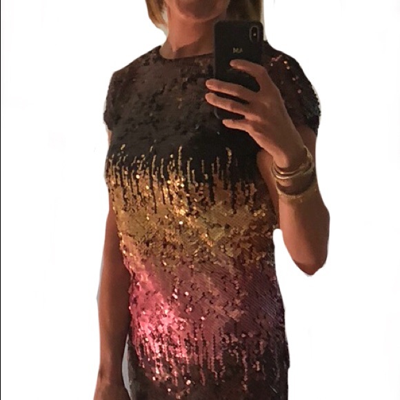 TOBI Sequin NYE Dress w plunging back Sz S 🆕 - Picture 7 of 8